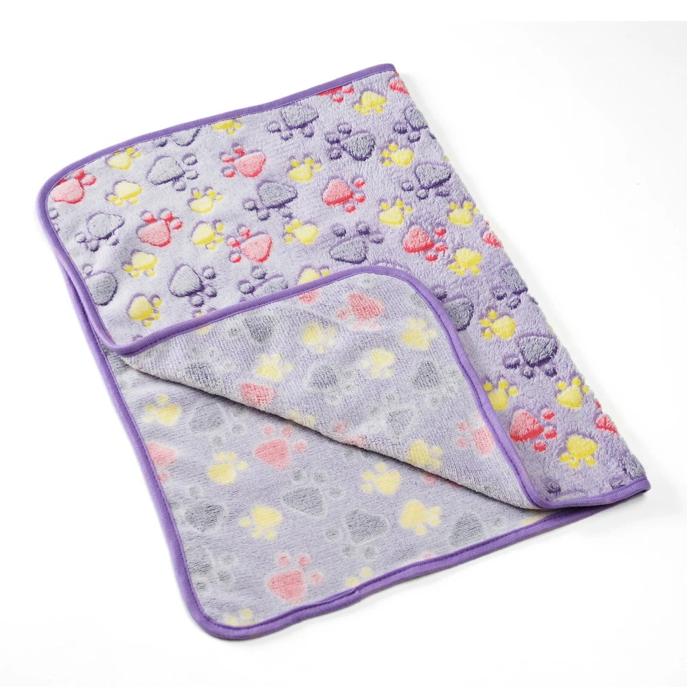 Warm Pet Cat Blanket Autumn Winter Cozy Thicken Fleece Kitten Footprint Bed Mat for Small Medium Big Cats Dog Chihuahua Supplies Beauty World Shop