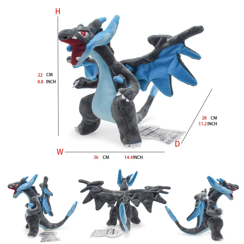Mega Charizard X Plush Toys Mega Charizard Evolution Doll Soft Stuffed Animals Toys Gifts for Children 9 Inch Beauty World Shop
