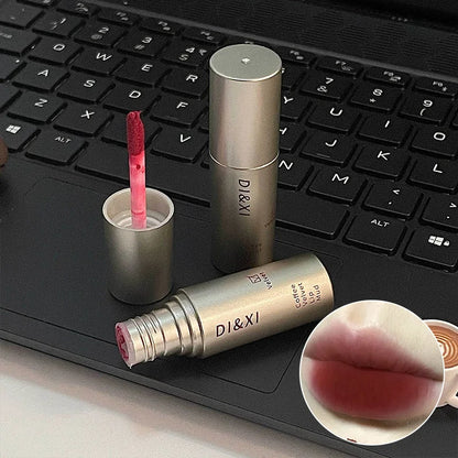 DIXI Mini Silver Tube Matte Lip Glaze — Velvet Finish, Skin-Enhancing, Versatile Low-Saturation Latte Shade Beauty Trend Shop