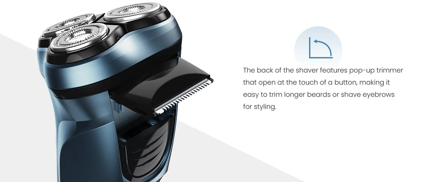 Sejoy Electric Razor for Men Rechargeable Electric Shavers Rotary Portable Travel Razor Idea Gift Beard Trimmer