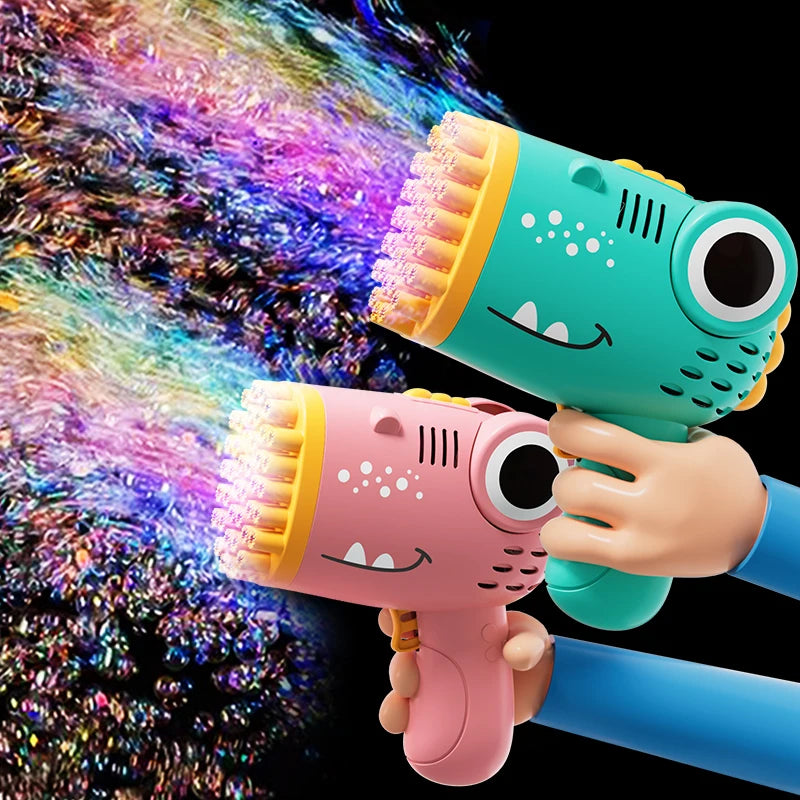 40 Hole Dinosaur Bubble Handheld Bubble Machine, Electric Bubble Gun Outdoor Wedding Party Toy(without Bubble Water) Beauty World Shop