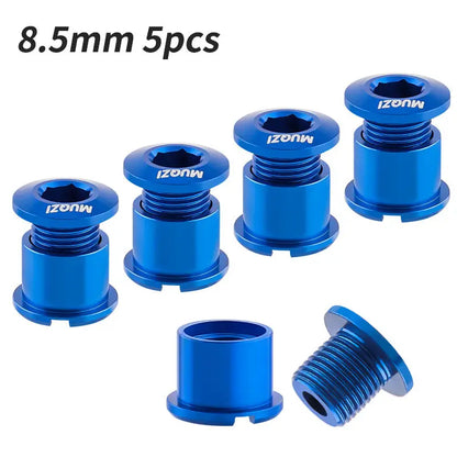 MUQZI 4/5PCS Chainring Bolts Single Double Chainring Screws Mountain Road MTB Bike Crank Bolts 6.5/8.5mm Beauty World Shop