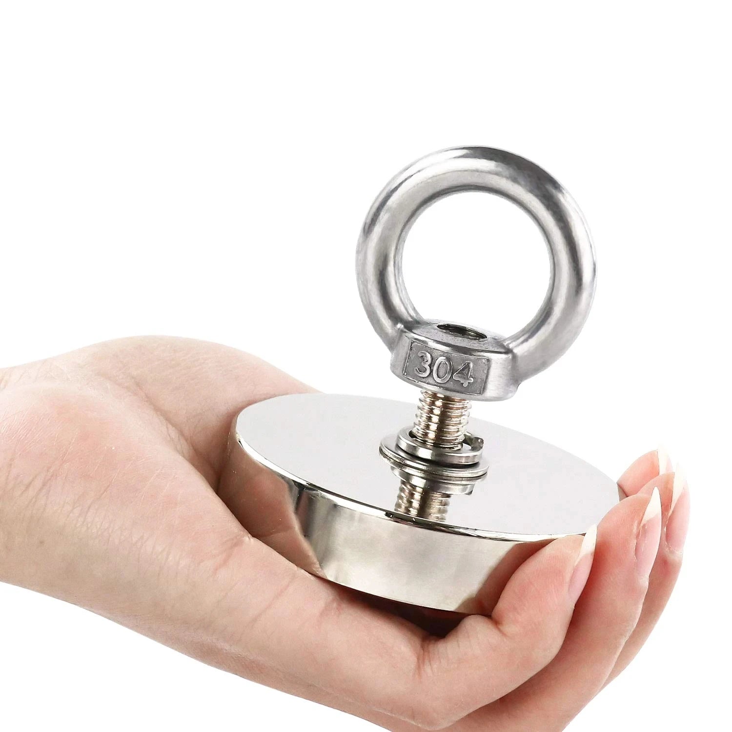 Super Strong Suction Salvage Helper, Made of N52 Heavy Rare Earth Material, with Countersunk Hole and Eyebolt Suction metal Beauty World Shop