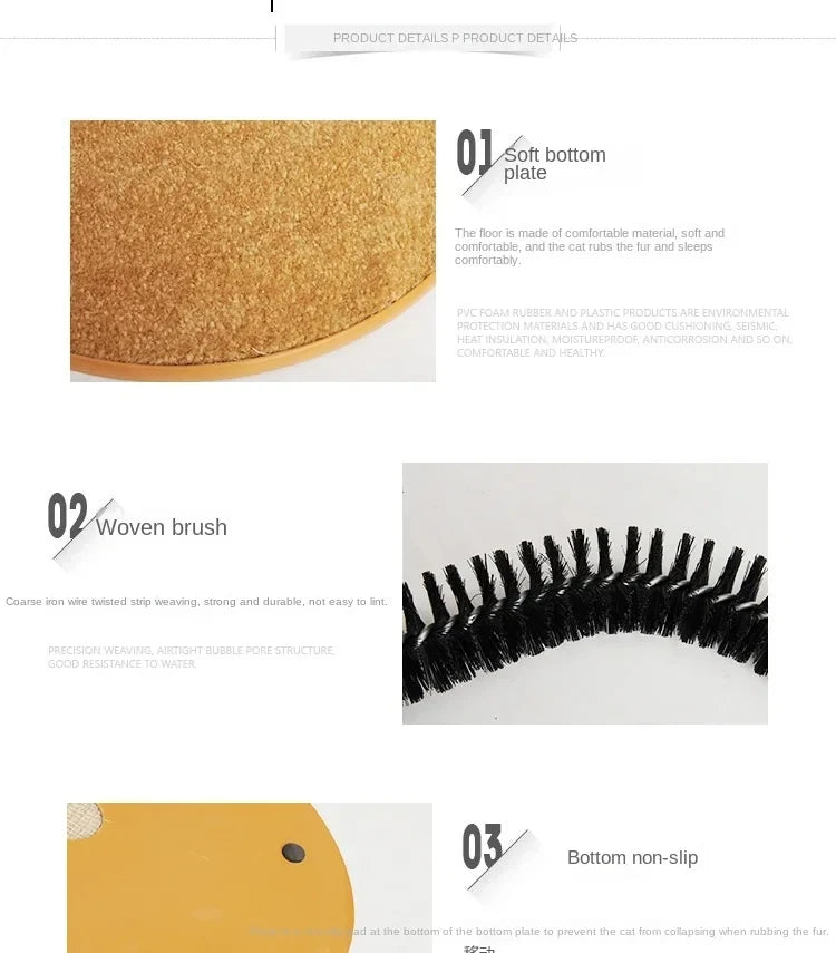 Cat Toy Arch Self Groome Pamper Feline with A Massage Grooming Rubbing Brush with Scratching Pad Toy for Cats Interactive Toys Beauty World Shop