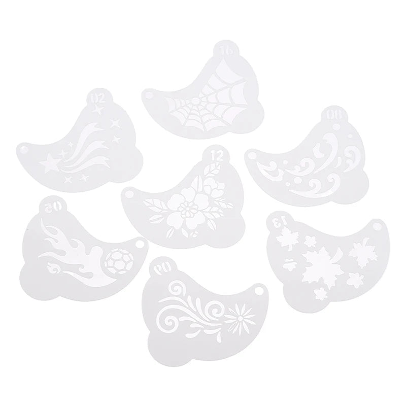 16Pcs Reusable Face Paint Stencils, DIY Body Art & Eyebrow Templates for Kids, Washable & Safe for Parties and Crafts Beauty World Shop