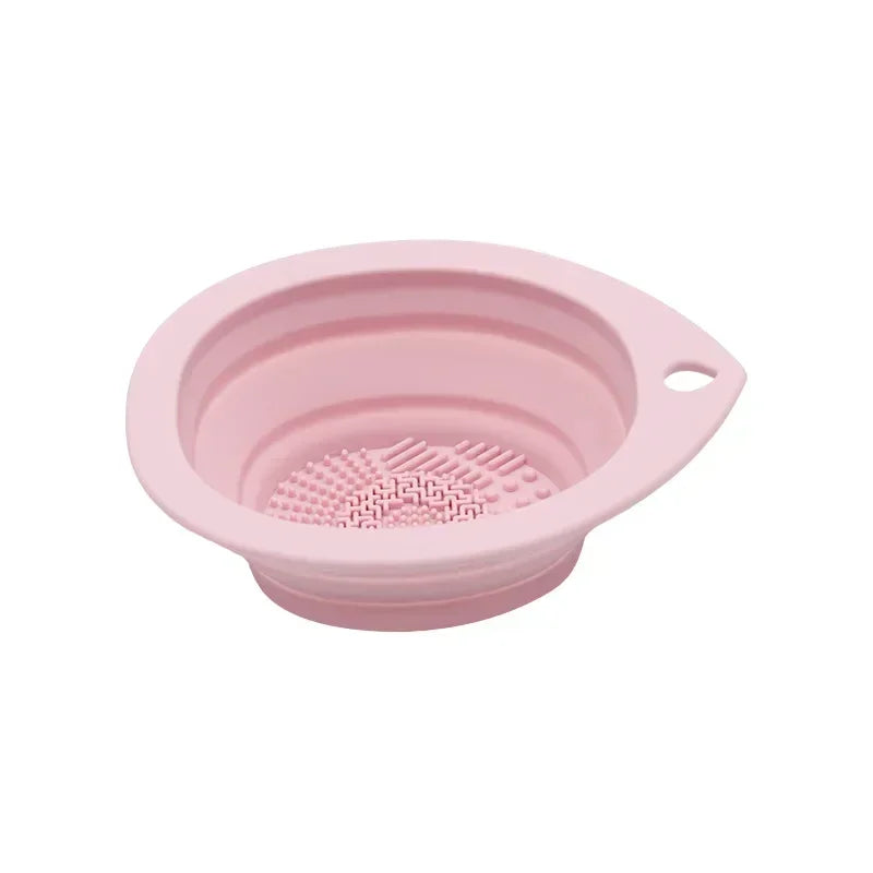 Silicone Makeup Brush Cleaner Folding Powder Puff Cleaning Bowl Eyeshadow Brushes Washing Soft Mat Beauty Tools Scrubber Box Beauty World Shop