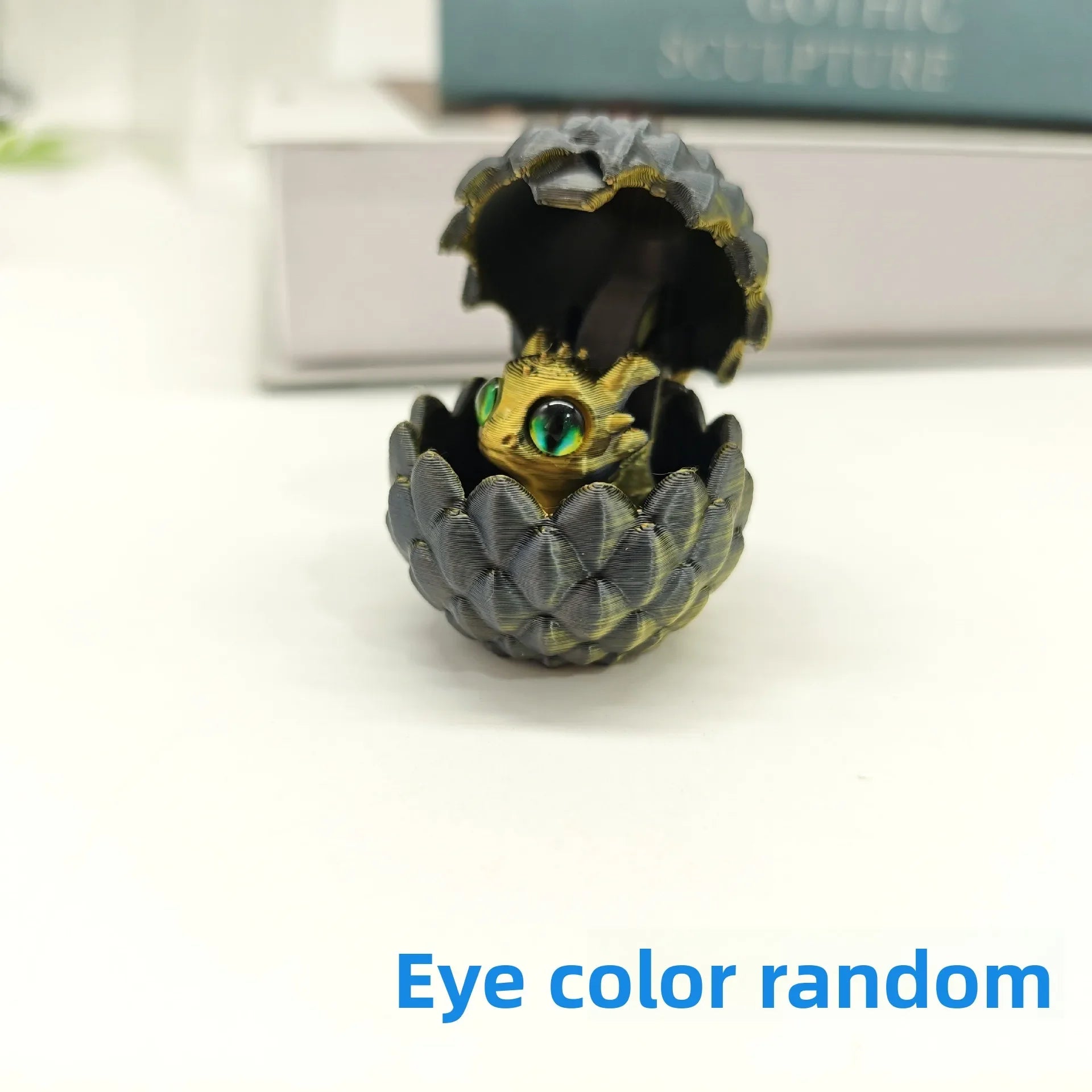 3D Printed Toys Artistic Dragon Egg Statue Small Hatching Dragon Figure Modern Home Decoration Miniature Desk Decor Beauty World Shop