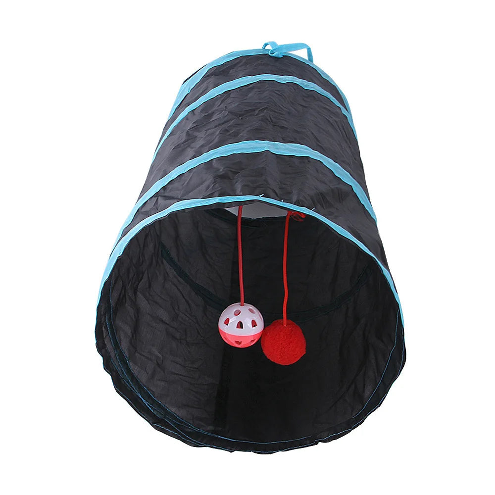 Cat Tunnel Pet Supplies Cat S T Pass Play Tunnel Foldable Cat Tunnel Cat Toy Breathable Drill Barrel for Indoor loud paper Beauty World Shop