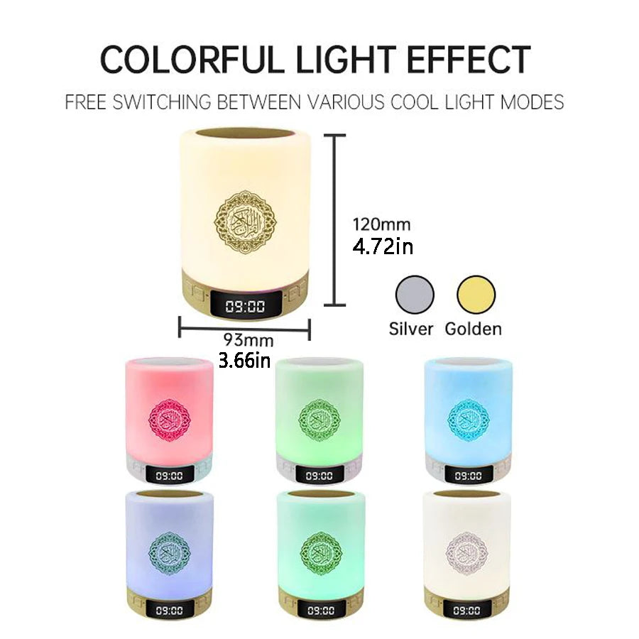 Holy Mini Bright Muslim Night Light Quran Lamp Box Koran Gift Azan Wireless Bluetooth Speaker Sound Portable Blutooth Music Home