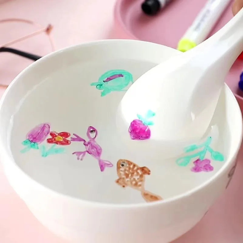 Water Floating Pen Magical Ink Pens With Spoon Floating Color Water Painting Floating Chalk Art Graffiti Drawing Set For Kids Beauty World Shop