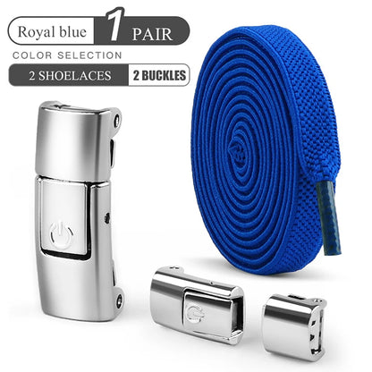 8mm No Tie Shoe Laces Press Lock Shoelaces Without Ties Elastic Laces Sneaker Kids Adult Widened Flat Shoelace for Shoes Beauty Fashion