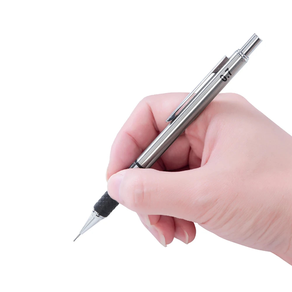 Metal Mechanical Pencil Set with Pencil Grip Leads Art Drawing Student Office Supplies 0.5/0.7/0.9/2.0mm Automatic Pencil Beauty World Shop