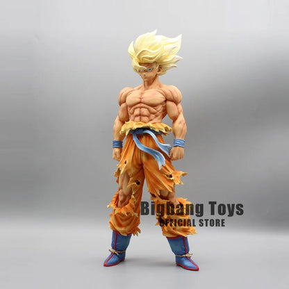 28cm Dragon Ball Z Figure Goku Anime Figures First Super Saiyan Gk Blood coating Gokou PVC Model Toys Doll Collectible Gifts Beauty World Shop