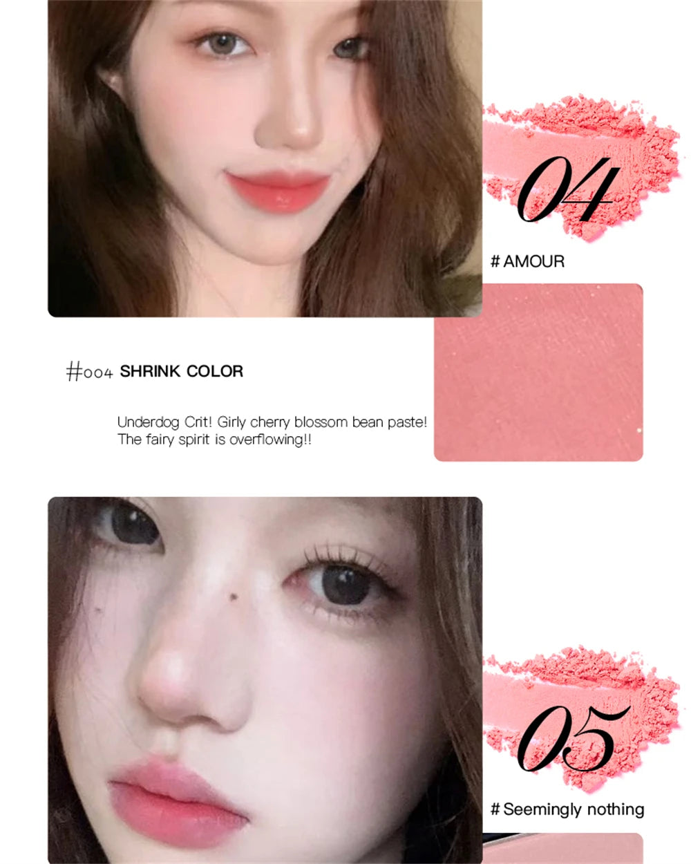Monochrome Matte Blusher Palette Soft Silky Cheek Natural Facial Rouge Plate Lasting Nude Low Saturation Powder Blusher Disk Beauty World Shop