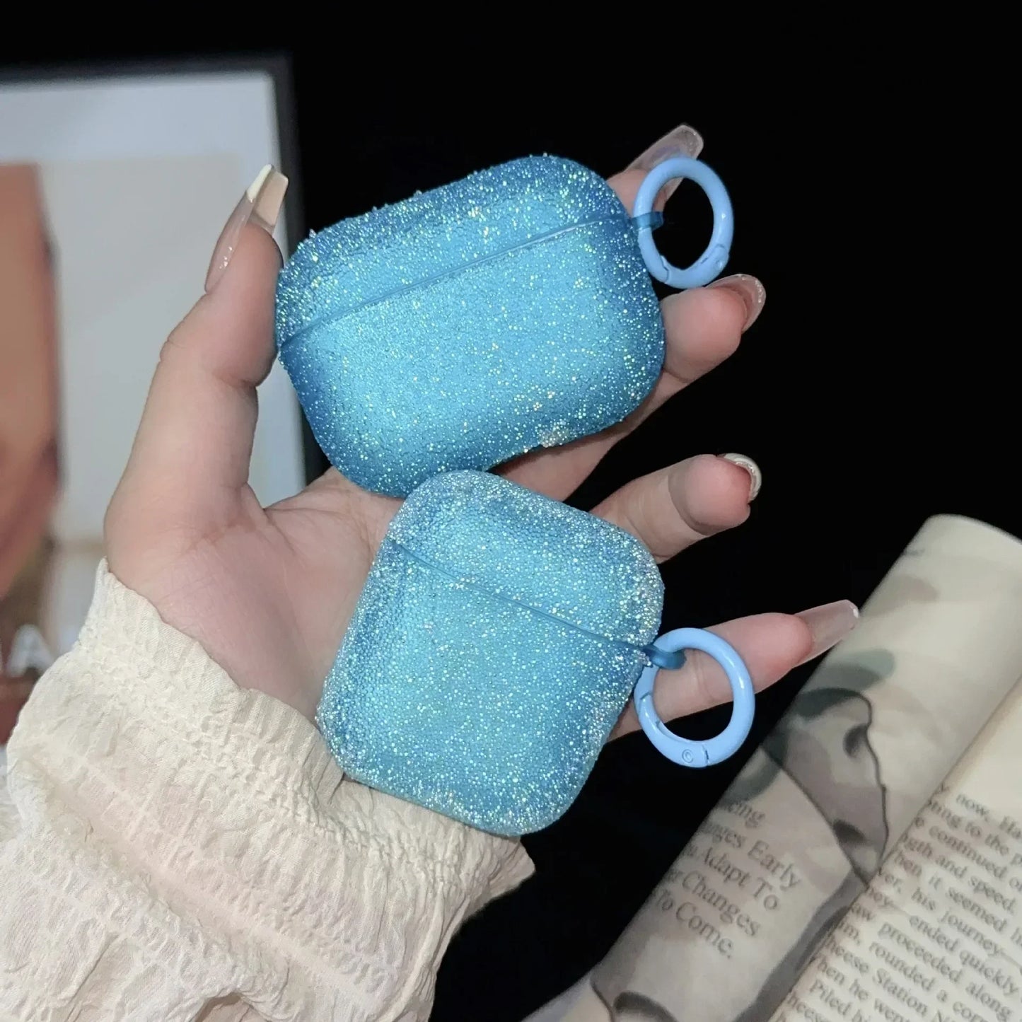 For Airpods 4 3 2 1 Glitter Rhinestone Case Bling Matte Protective Funda For Airpods Pro 2 Bluetooth Earphone Bag