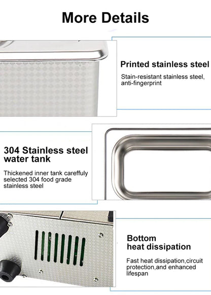Ultrasonic Cleaner Ultrasound Glasses Cleaning Machine 40KHZ High Frequency Ultrasonic Bath for Glasses Jewelry Washing Machine Beauty World Shop