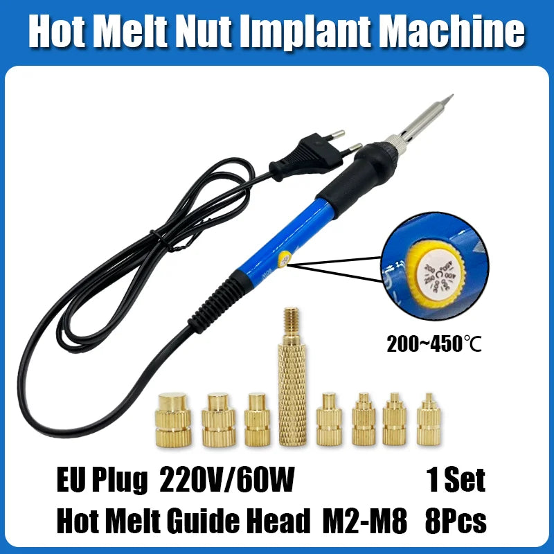Heat Set Thread Brass Insert Nut and Bolt M2 M3 M4 Soldering Iron Tip Copper Insertion Nut Machine Screw Kit Inserts 3d Printer Beauty World Shop