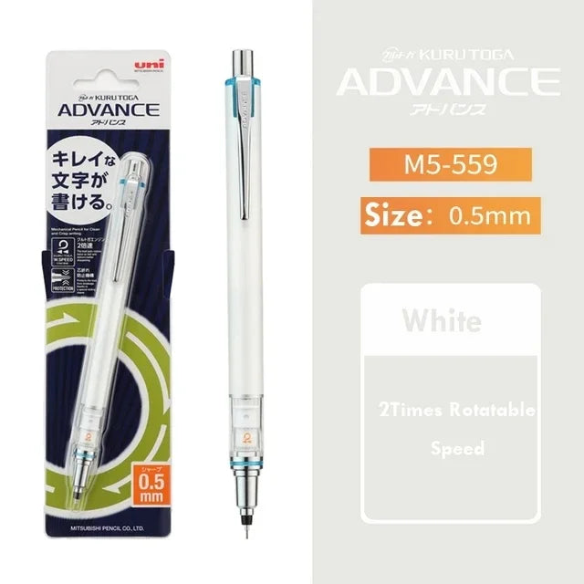 Japan UNI KURA TOGA Mechanical Pencil 0.5mm Automatic Rotation Drawing Special Pencil M5-559 Stationery Cute School Supplies Beauty World Shop