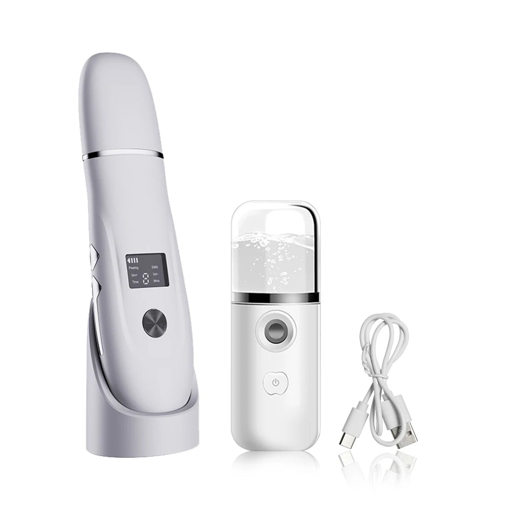 Ultrasonic Face Scrubber Facial Peeling Skin Scrubber Deep Facial Cleaning Spatula Acne Pore Ultrasonic Scrubber Facial Cleanser Beauty World Shop