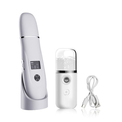 Ultrasonic Face Scrubber Facial Peeling Skin Scrubber Deep Facial Cleaning Spatula Acne Pore Ultrasonic Scrubber Facial Cleanser Beauty World Shop