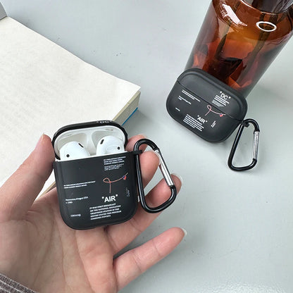 For Aipods Case Fits Perfectly tpu  Apple Earphones black Case for Airpods 1 2 3 Pro 2 Case Cover With Keychain