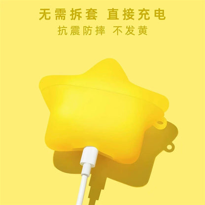 For AirPods Pro3 4 3 2 1 Pro Pro2 Earphone Case 3D Glitter Star Luminous Silicone Cartoon Headphone Box Cover