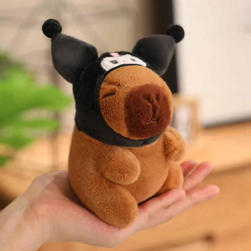 Capybara Plush Toy Pendant Keychain Capibara Cosplay Pokemon Pikachu Disney Stitch Sanrio Kuromi Plushies Stuffed Bag Decor Gift Beauty World Shop