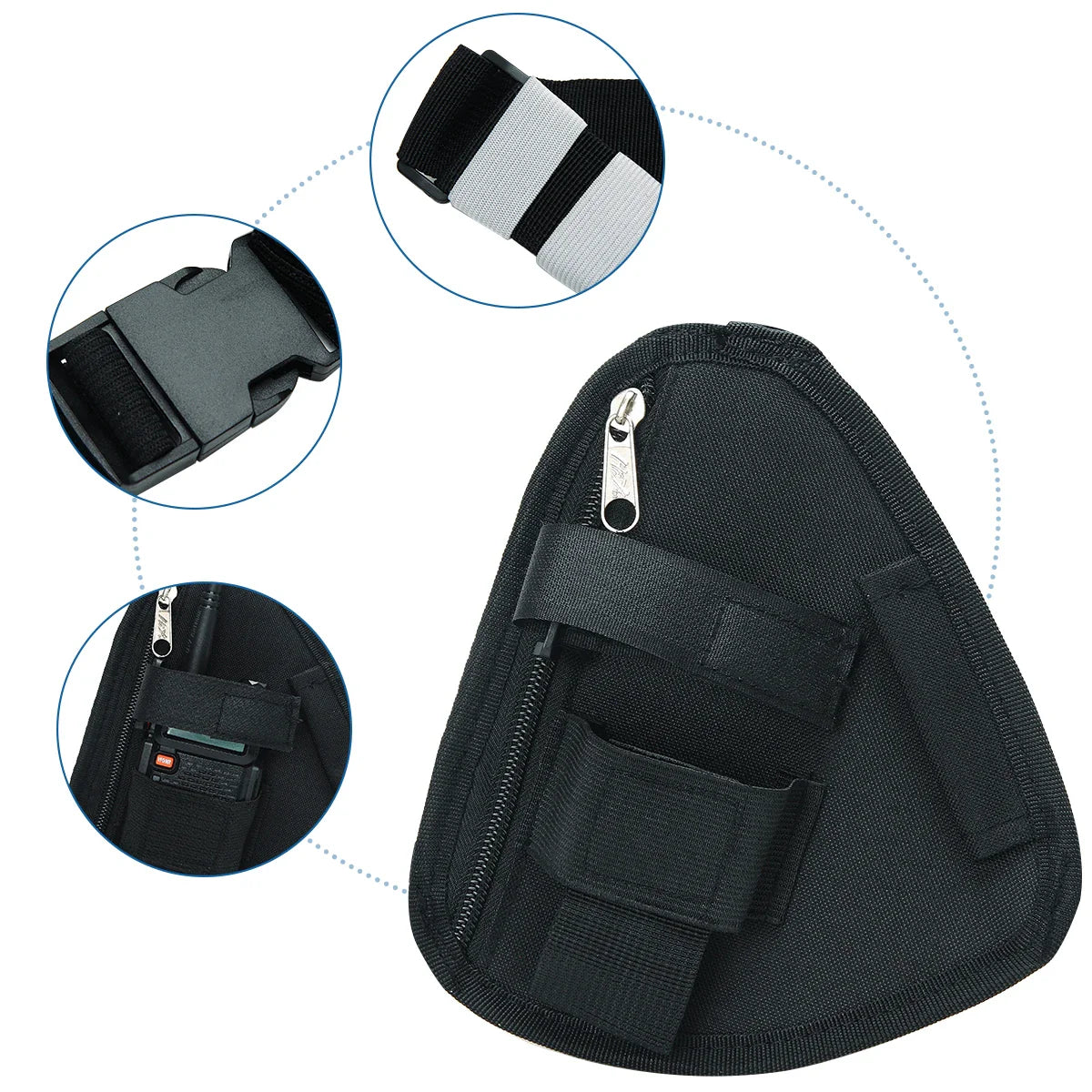 Walkie Talkie Chest Harness Shoulder Radio Holster Pack Adjustable Pouch Holster For Baofeng UV-5R UV-21 PRO Quansheng UV-K5 K6 Beauty Trend Shop