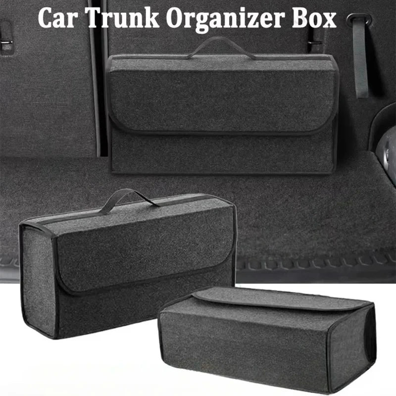 Car storage box car felt anti slip trunk storage tool large capacity soft packaging portable and movable storage home Beauty World Shop