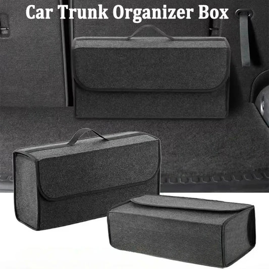 Car storage box car felt anti slip trunk storage tool large capacity soft packaging portable and movable storage home Beauty World Shop