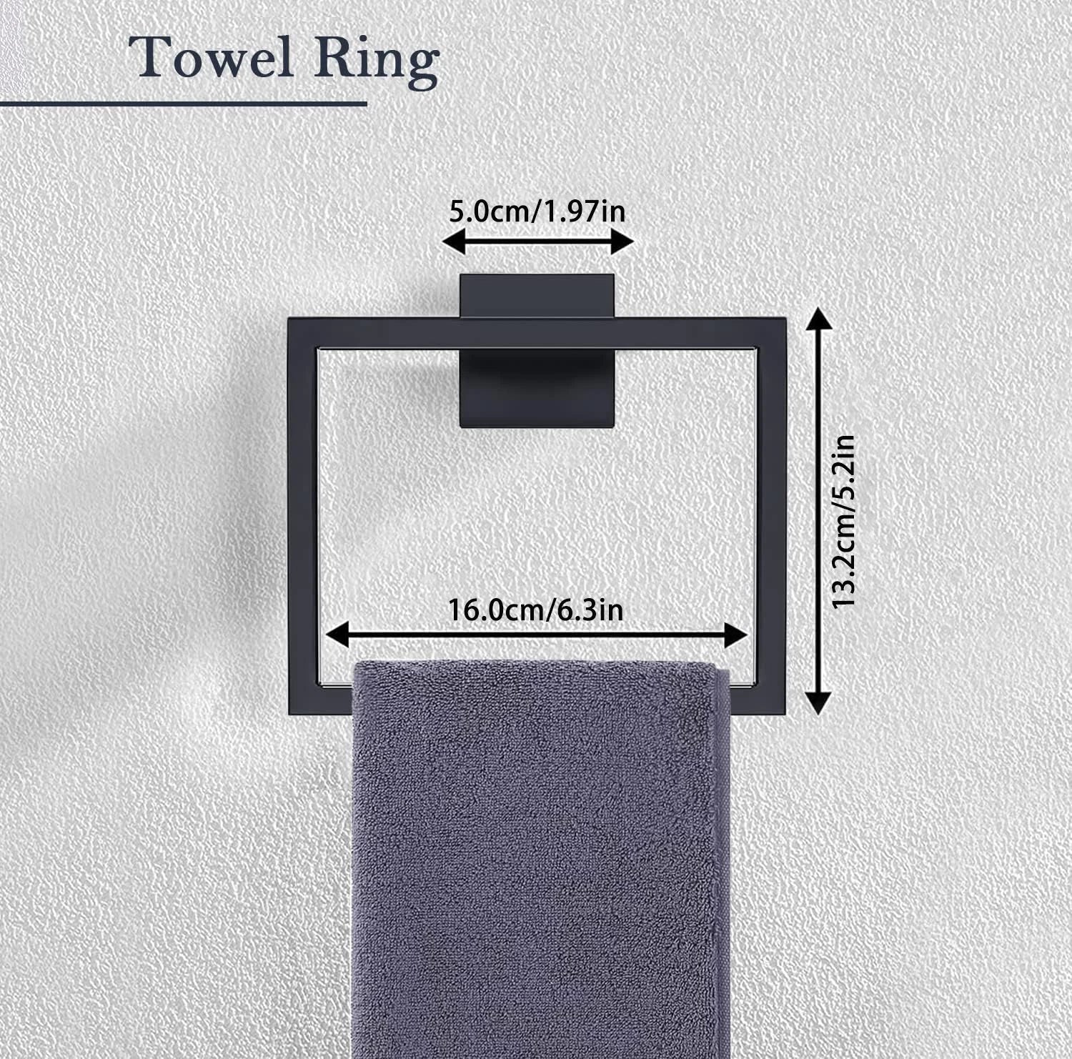 Bathroom Towel Ring Hook Hardware Accessories Storage Holder 304 Stainless Steel Hand Towel Holder Modern Round Towel Hanger Beauty World Shop