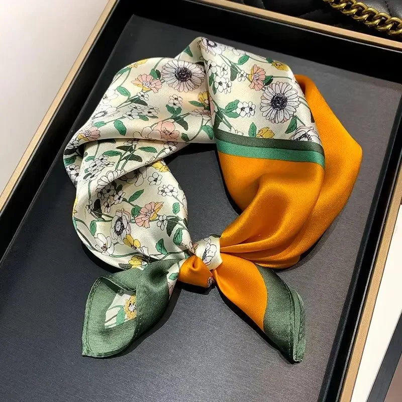 Scarf 100% Silk Bandana Women Square Scarves Wrap Kerchief Spring Fashion Luxury High Quality Headband Hijab Shawls 2026 Beauty World Shop