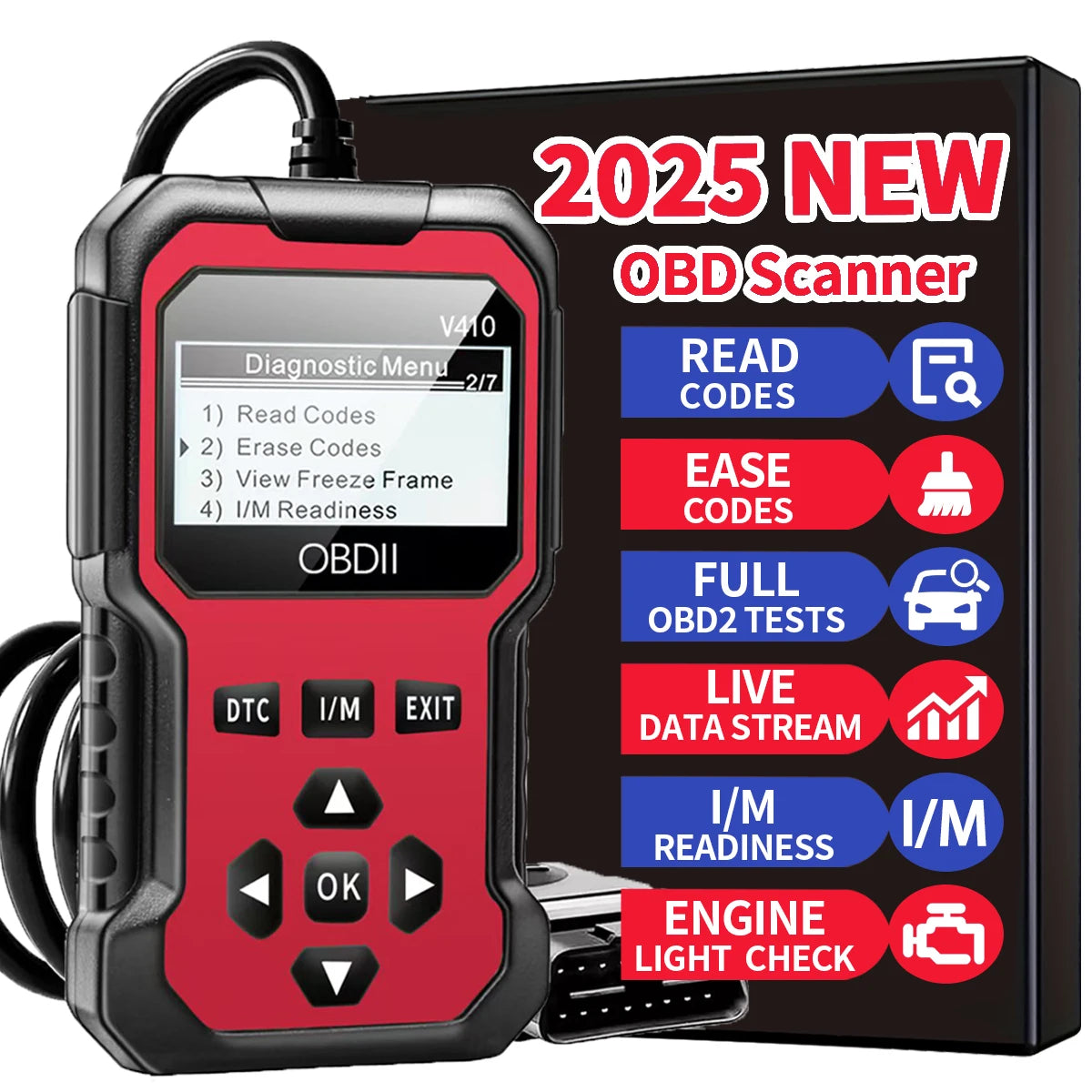Car Obd2 Scanner Diagnostic Tool Code Reader Engine Fault Code Reader Scanner Can Diagnose All Obd Ii Protocol Cars since 1996 Beauty World Shop