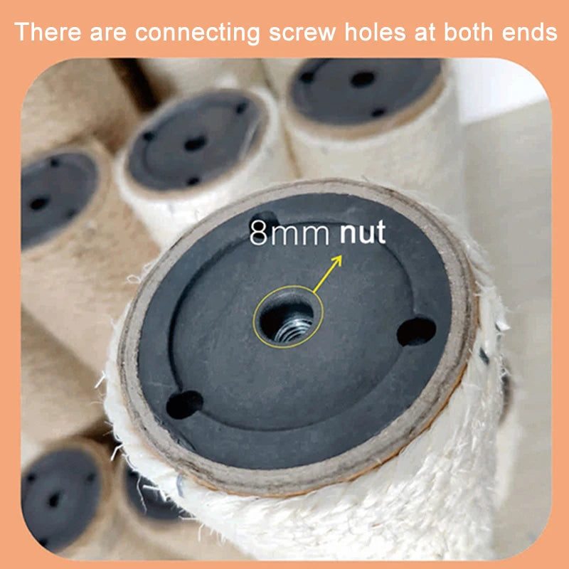 Cat Scratching Post for Cat Tree Tower DIY Cat Climbing Frame Replacement Post Sisal Rope Entangle Kitten Toy Scratch Furniture Beauty World Shop