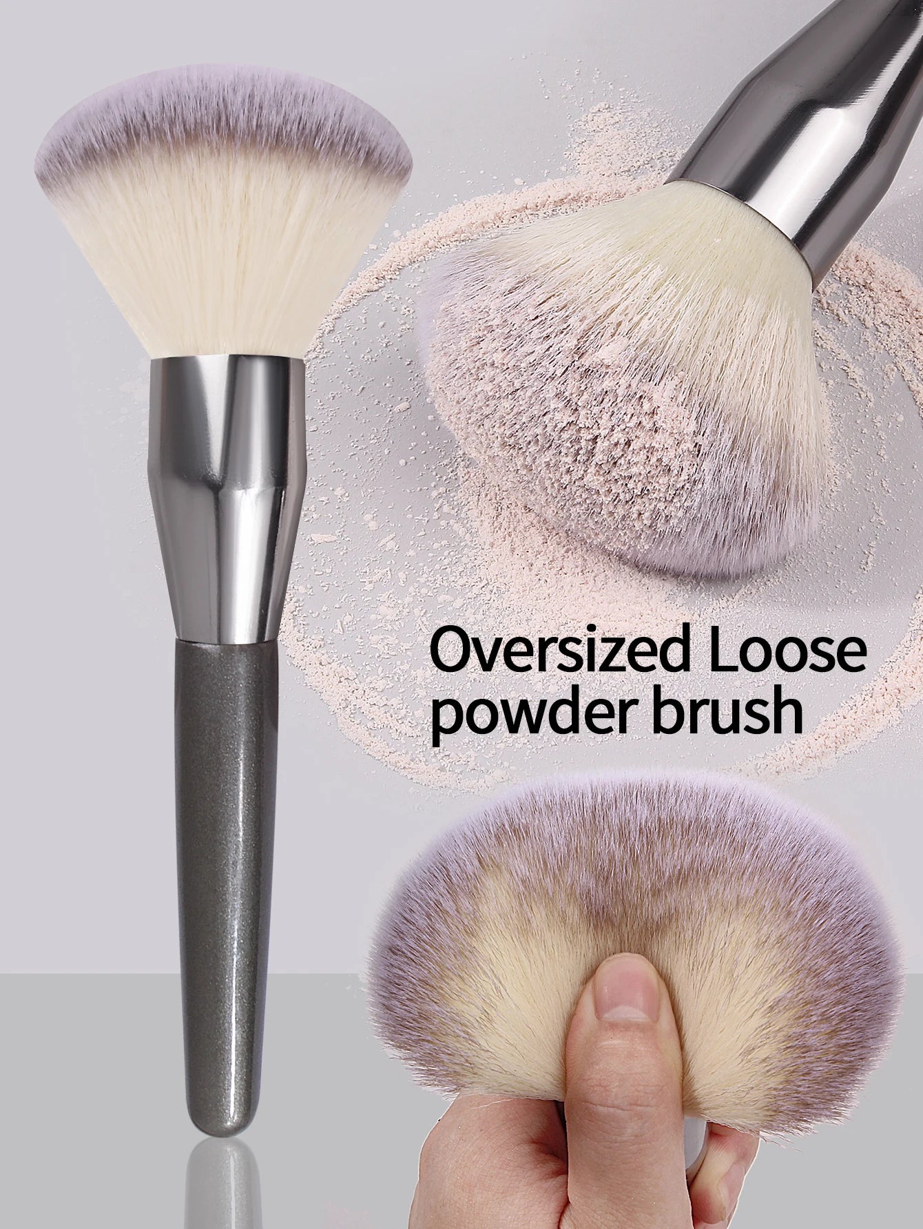 1pcs ultra large loose powder brush, high-end multifunctional setting brush for facial makeup, soft makeup brush tool Beauty World Shop