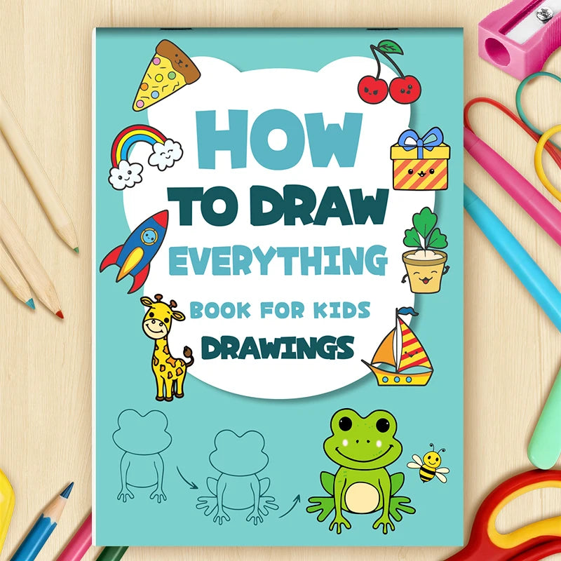 Kids Step-by-Step Drawing Book - Learn How to Draw Everything Easy Tutorial for Children, Creative Gift Beauty World Shop