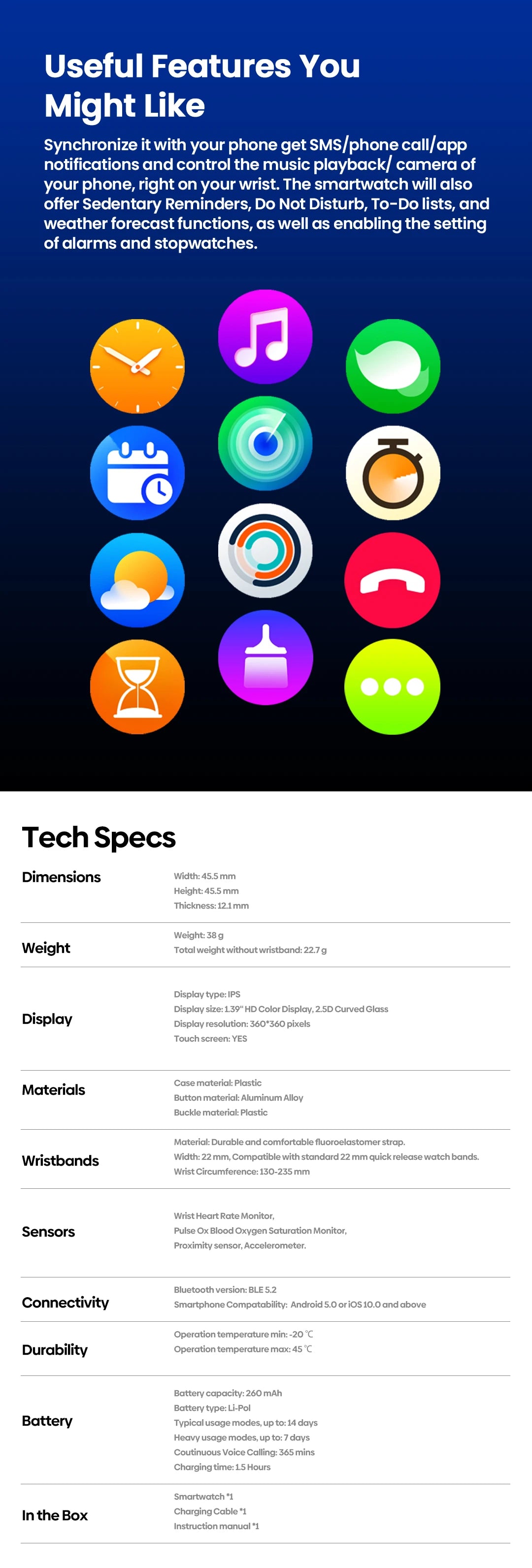 New Zeblaze Btalk 3 Plus Voice Calling Smart Watch 1.39'' Large HD Color Display Fitness Tracking Smartwatch for Men and Ladies Beauty World Shop
