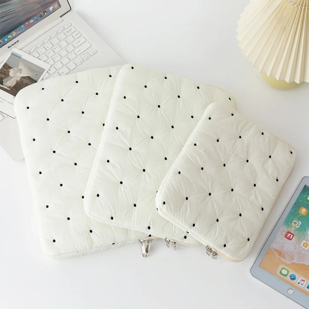 Laptop bag for macbook air 13 case 13-14 Inch puffy notebook pouch 15-16Inch Cute laptop sleeve 9-11 Inch Tablet Sleeve girl bag Beauty World Shop
