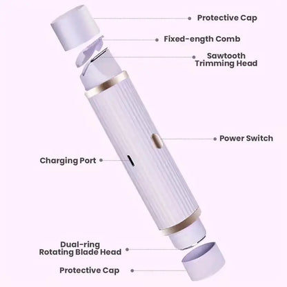 Electric Shaver, Portable Hair Removal Device, Rechargeable Electric Shaver, Painless 2-in-1 Dual Head Shaver Beauty World Shop