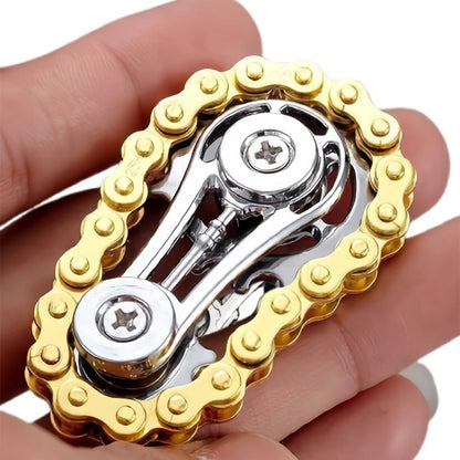 Sprocket Flywheel Flywheel Flying Top Flying Disk Anti-Anxiety Ornaments Metal Bicycle Chain EDC Rotating Flying Disk Adult Toy Beauty World Shop
