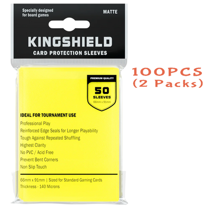 100PCS Matte Colorful Standard Size Card Sleeves TCG Trading Cards Protector Tarot Shield Board Games Cover PKM 66x91mm Beauty World Shop