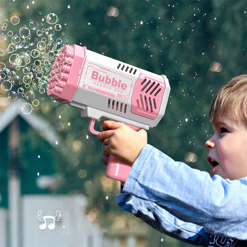 40 Hole Rocket Launcher Handheld Portable Electric Automatic Bubble Gun Party Birthday Gift Toy(without Bubble Water) Beauty Fashion