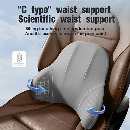 Car Neck Pillow Memory Foam Protective Lumbar Back Support Breathable Car Headrest Cushion Relieve Stress Car Seat Pillow Beauty World Shop