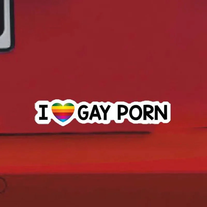 Rainbow Car Stickers Funny LGBT Driver Is Gay Waterproof Vinyl Decals Personality Auto Window Bumper Body Windshield Decoration Beauty World Shop