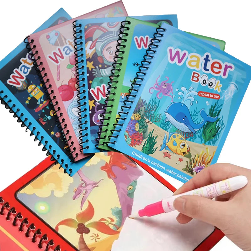 NEW Kids Magic Water Drawing Books Coloring Books Painting Toys for Kids Birthday Christmas New Year Gift for Boys and Girls Beauty Fashion