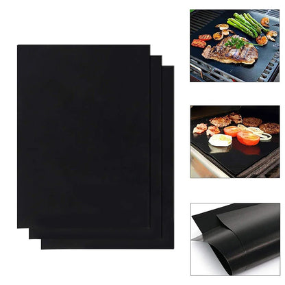 1-6Pcs BBQ Grill Mat Non-stick Mat Heat Resistant Grill Mat Outdoor Baking Reusable Barbecue Party Mat 40x50cm 33x40cm Beauty World Shop