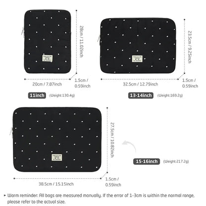 Laptop bag for macbook air 13 case 13-14 Inch puffy notebook pouch 15-16Inch Cute laptop sleeve 9-11 Inch Tablet Sleeve girl bag Beauty World Shop