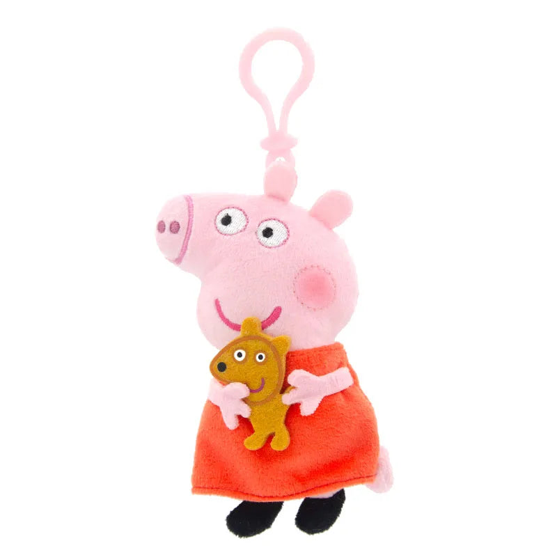 Genuine Peppa Pig George Stuffed Plush Toys High Quality Keyring Hot Cartoon Animal Keychain Doll Pendant Kids Christmas Gifts Beauty World Shop