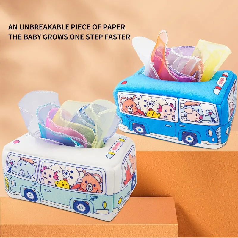 Baby Paper Drawer Toy Baby Cant Tear Paper Towel Box Paper Drawer Cloth Book Childrens Finger Exercise Soothing Toy Beauty Fashion