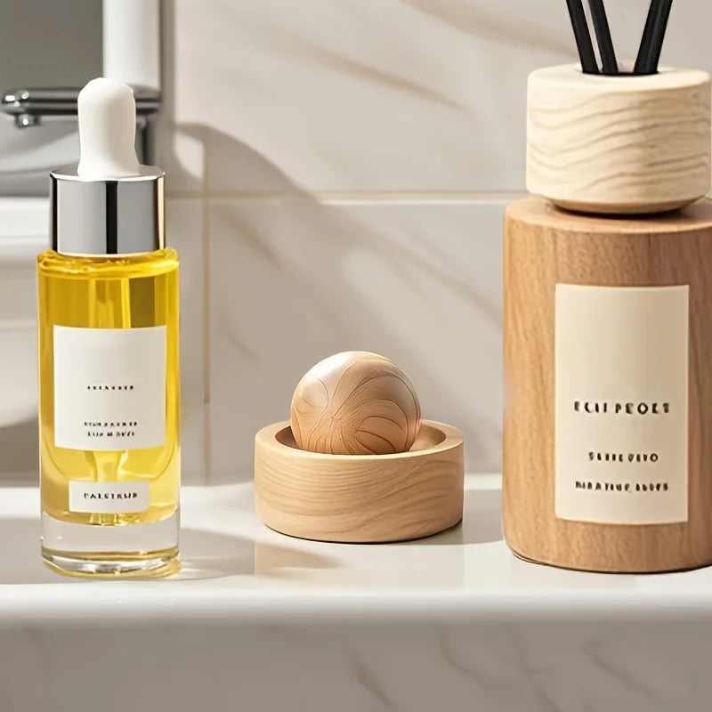 Car & Home Essential Oil Diffuser - Made of Wood Mini Cute Natural Fragrance Diffuser Suitable for Bedroom Living Room Bathroom Beauty World Shop